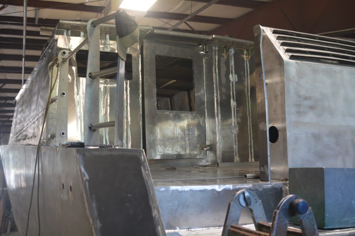 welded aluminum 38′ boat